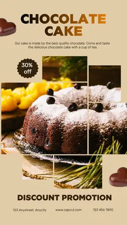 chocolate cake promo tiktok post