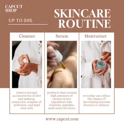 Skincare Routine Display Product Instagram Post