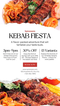 Food & Beverage Kebab Fiesta Instagram Story
