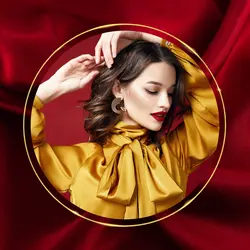 Non-Marketing Instagram Profile Photo Red Satin Luxury