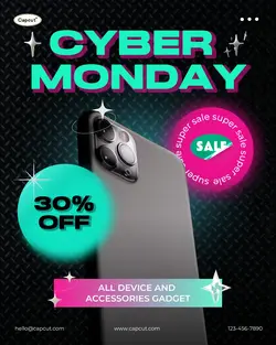 Dark Pink Tosca Cyber Monday Phone Gadget Promotion Instagram Potrait