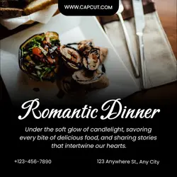 Food and Beverage - Romantic Dinner Instagram Post Template