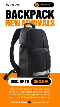 Backpack New Arrivals Promotion Instagram Story