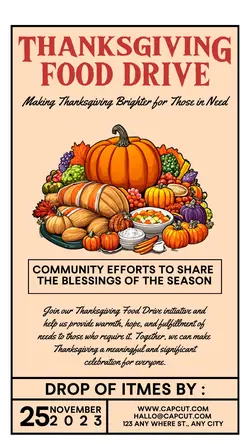 Thanksgiving Food Drive Instagram Story
