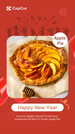 New year food apple pie Product display minimalism