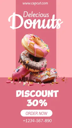 food donuts discount instagram story