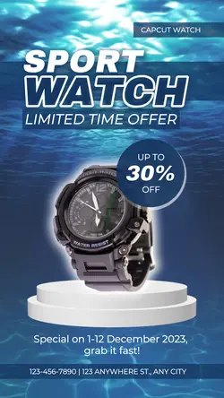 Fashion Sport Watch Promotion Instagram Story
