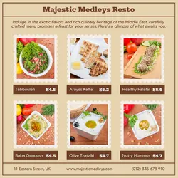 Food Middle East Food Menu Instagram Post