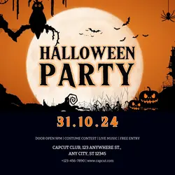 Halloween Party Invitation Instagram Post