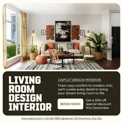 Livingroom Design Interior Services Instagram Post