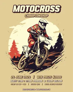 Motocross poster promotion for instagram Story