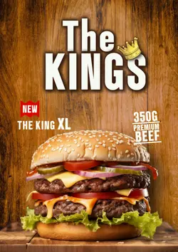 The King Burger Product Display