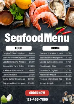 Simple Seafood Menu