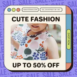 Cute Fashion Kids Promotion Instagram Post