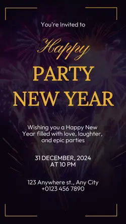 Happy New Year Invitation Instagram Story