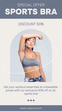 Special Offer Sport Bra Promotions Instagram Story