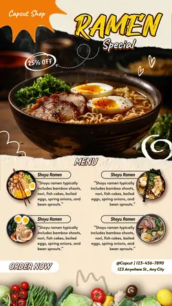 Food & Beverages Ramen Special Menu