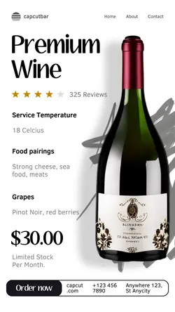 Wine Baverage Product Display Instagram Story