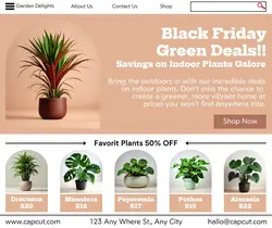 Black Friday Sales Promotion Indoor Plants Facebook Post