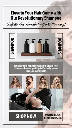 Beauty and Personal care Product Display Revolutionary Shampoo Instagram Story