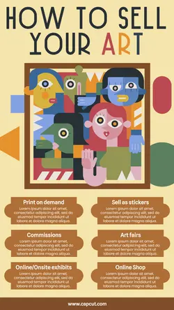 How To Sell Your Art Infographic