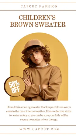 Fashion Children's Sweater Sale Instagram Story