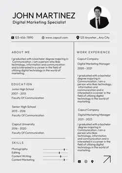 Business Resume Graphic Designer