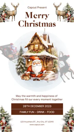 Merry Christmas Party Instagram Story