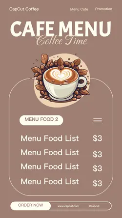 Cafe Menu List Illustration Tiktok Post