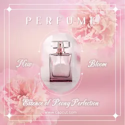 Personal Care New Perfume Product Display Peony Flower Instagram Post