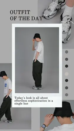 Black Brown Pastel OOTD Series Instagram Story