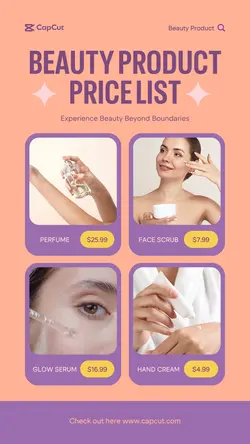Beauty Product Price List Tiktok Post