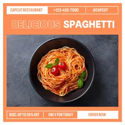 Spaghetti Food Promotion Instagram Post