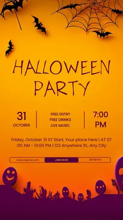 Halloween Party Illustration Instagram Story