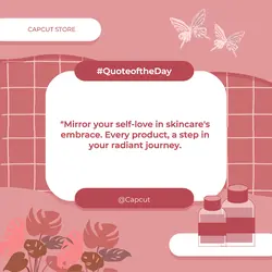 Beauty Skincare Instagram Quote Template