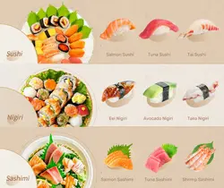 Foods & Beverage Display Japanese Cuisine Minimal