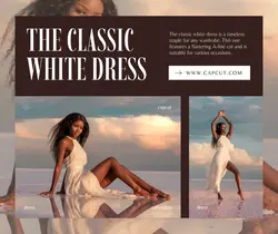 Brown Minimalist Dress Product Display Facebook Post