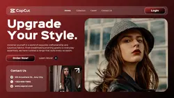 Red Gradient Fashion Store Website
