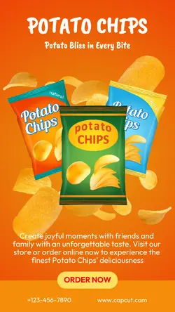 Food and Beverage Potato Chips Instagram Story