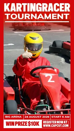 Sport Kartingracer Tournament Promotion Instagram Story Red Flat Modern