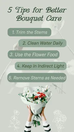 Non-Marketing Infographic About Bouquet Care Tips