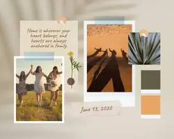 Beige Aesthetic Family Photo Collage