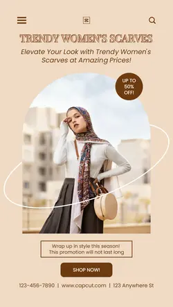 Women Scarves Sale - Instagram Story