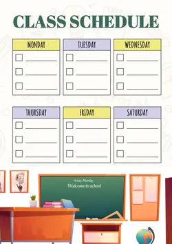 Non-marketing Education Weekly Schedule