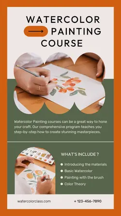 Watercolor Painting Course Instagram Story  