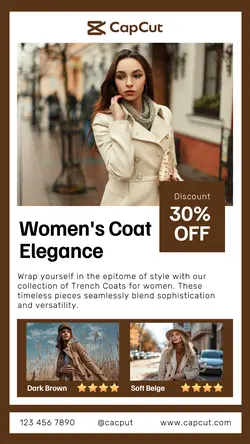Women's Coat Promotion Instagram Story