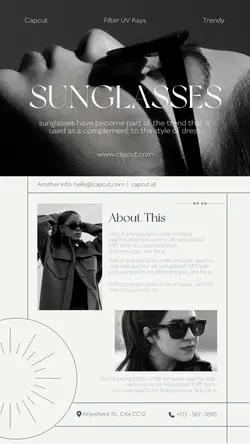 minimalist fashion sunglasses instagram story