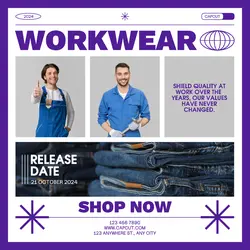 Workwear Denim Fashion Instagram Post