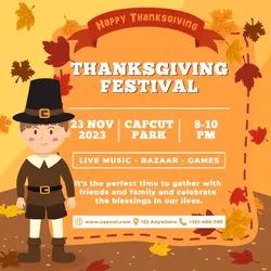 Thanksgiving Festival Poster Invitation IG Post