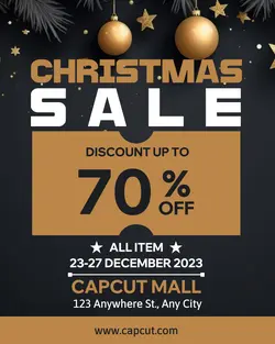 Christmas sale black instagram potrait